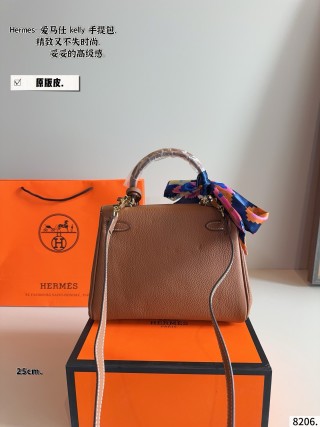 Hermès Kelly 25 Handbag - Chocolate Brown Leather view 4