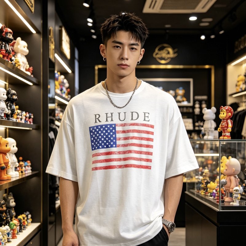 Rhude Flag White T-Shirt view
