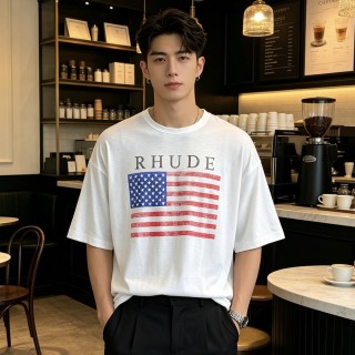 Rhude Flag White T-Shirt view 7