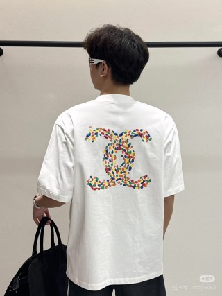 Celine Multicolor Logo White T-Shirt view 3