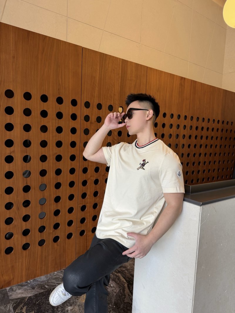 Thom Browne Hector Embroidered T-Shirt Cream view