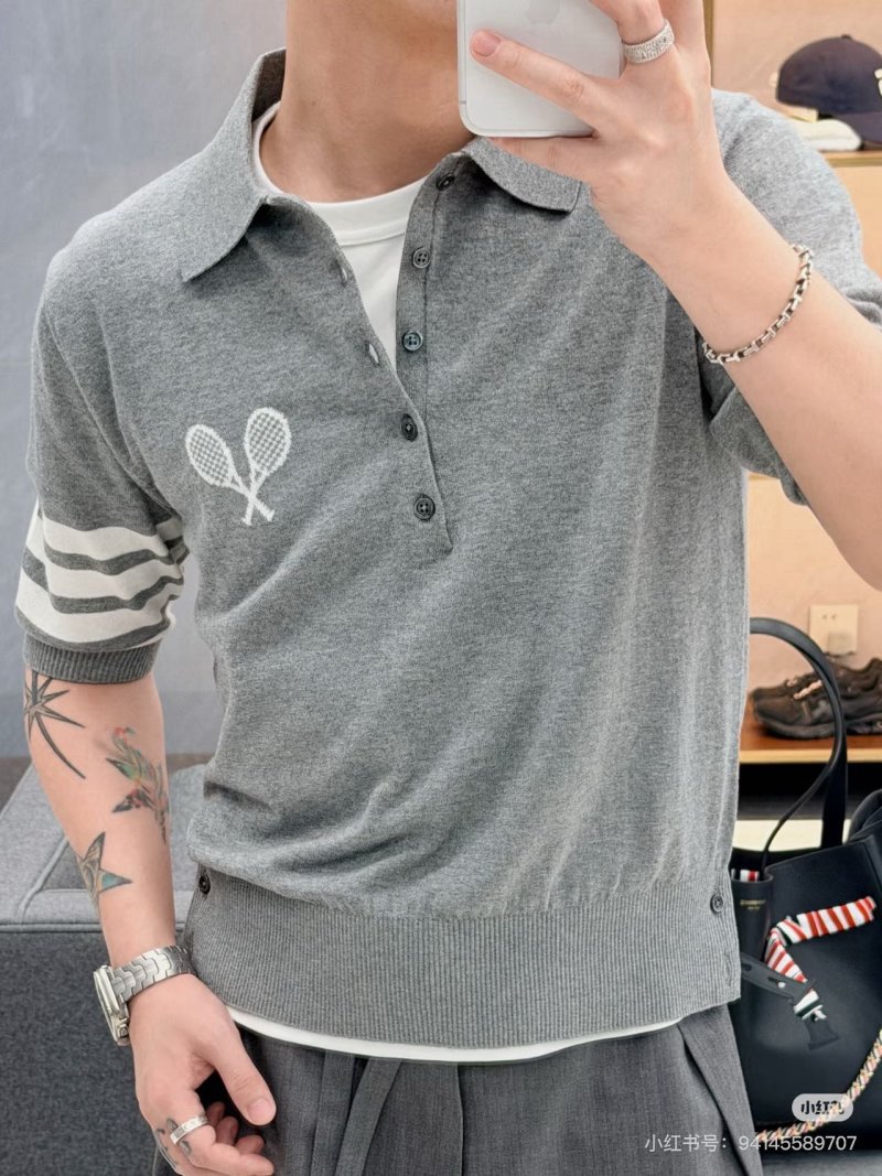 Lacoste Grey Polo Shirt with Racket Emblem
