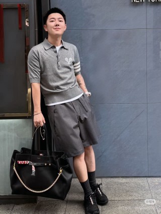 Lacoste Grey Polo Shirt with Racket Emblem view 7