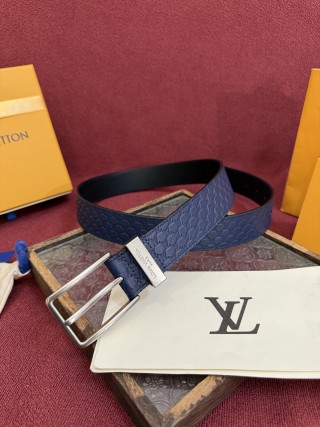 Louis Vuitton Monogram Floral Navy Leather Belt view 2
