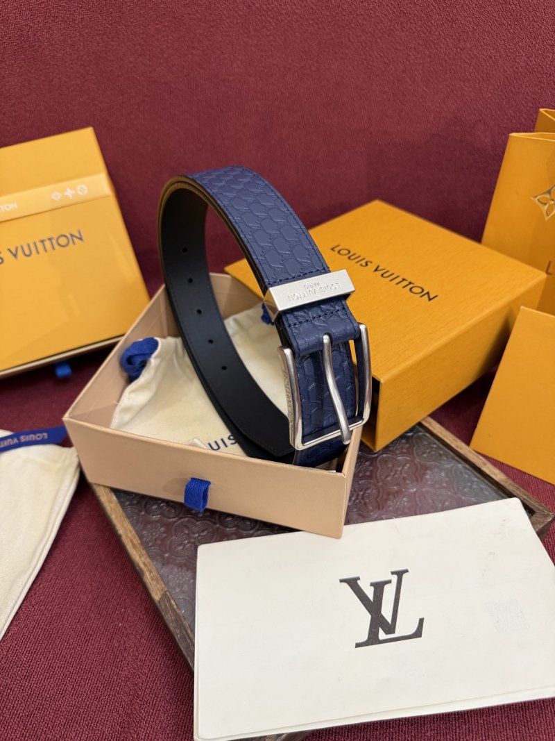 Louis Vuitton Monogram Floral Navy Leather Belt view
