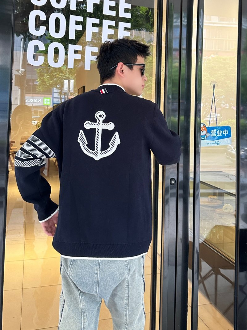 Black Anchor Embroidered Knit Sweater view