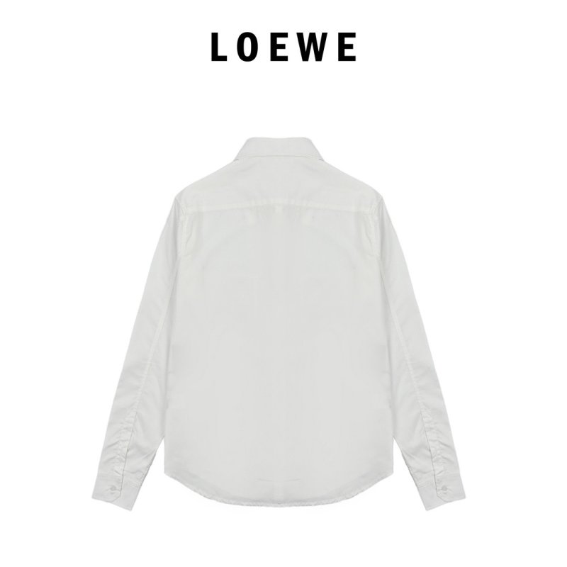 Loewe White Embroidered Logo Long Sleeve Shirt view