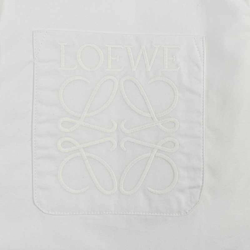 Loewe White Embroidered Logo Long Sleeve Shirt view