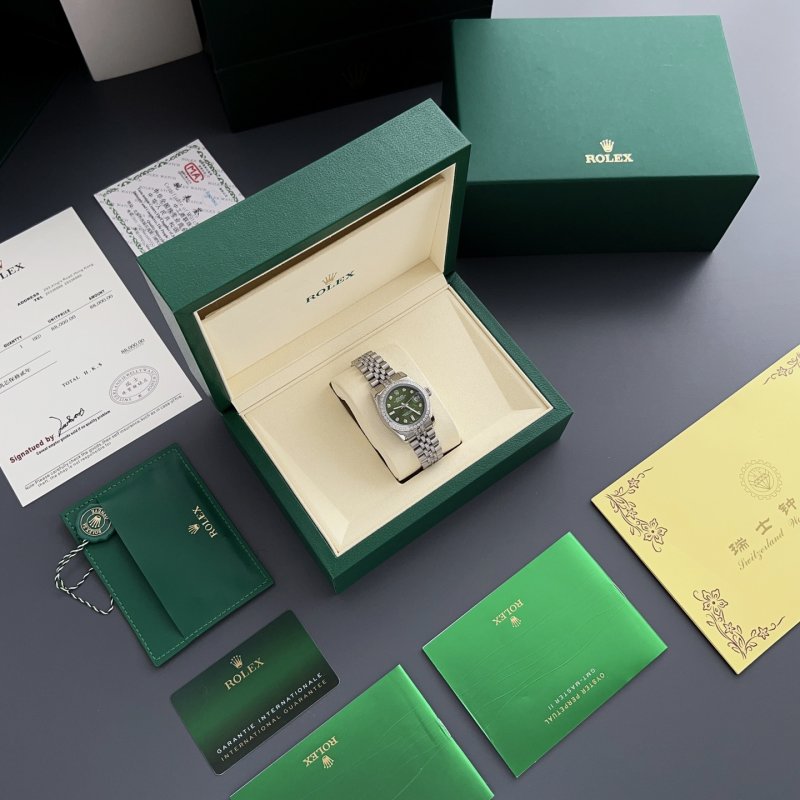 Rolex Datejust 31mm Diamond Bezel Mint Green Dial Steel Watch