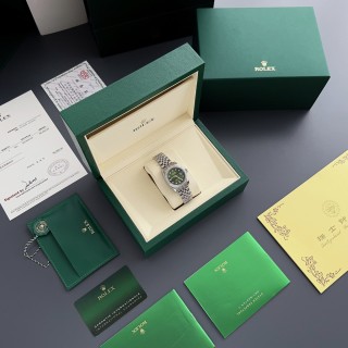 Rolex Datejust 31mm Diamond Bezel Mint Green Dial Steel Watch