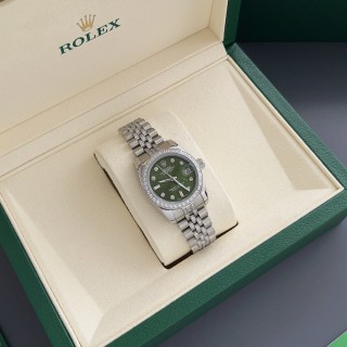 Rolex Datejust 31mm Diamond Bezel Mint Green Dial Steel Watch view 2