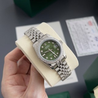 Rolex Datejust 31mm Diamond Bezel Mint Green Dial Steel Watch view 3