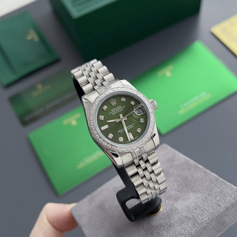 Rolex Datejust 31mm Diamond Bezel Mint Green Dial Steel Watch view