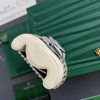 Rolex Datejust 31mm Diamond Bezel Mint Green Dial Steel Watch view 7