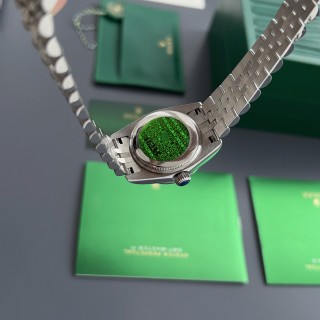 Rolex Datejust 31mm Diamond Bezel Mint Green Dial Steel Watch view 8
