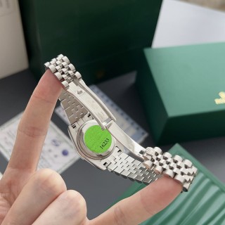 Rolex Datejust 31mm Diamond Bezel Mint Green Dial Steel Watch view 9