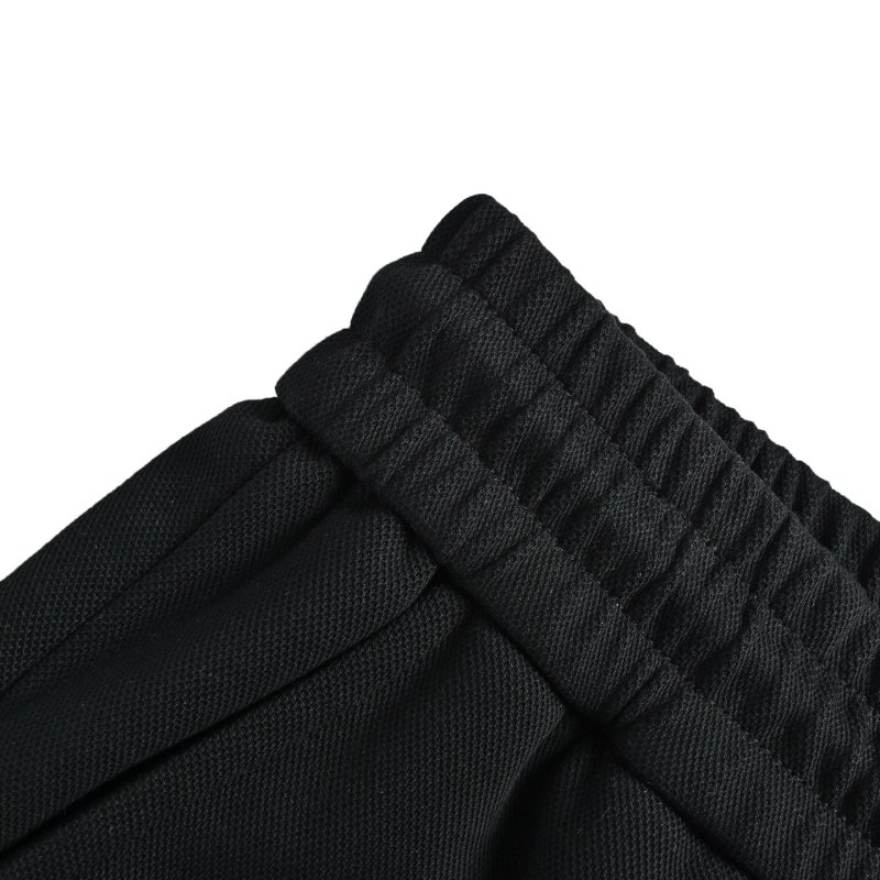 Moncler Black Shorts with Stripe Logo view