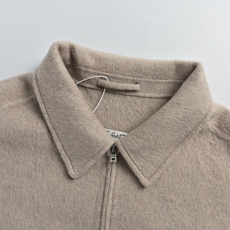 Oversized Wool Blend Overshirt Jacket Beige view
