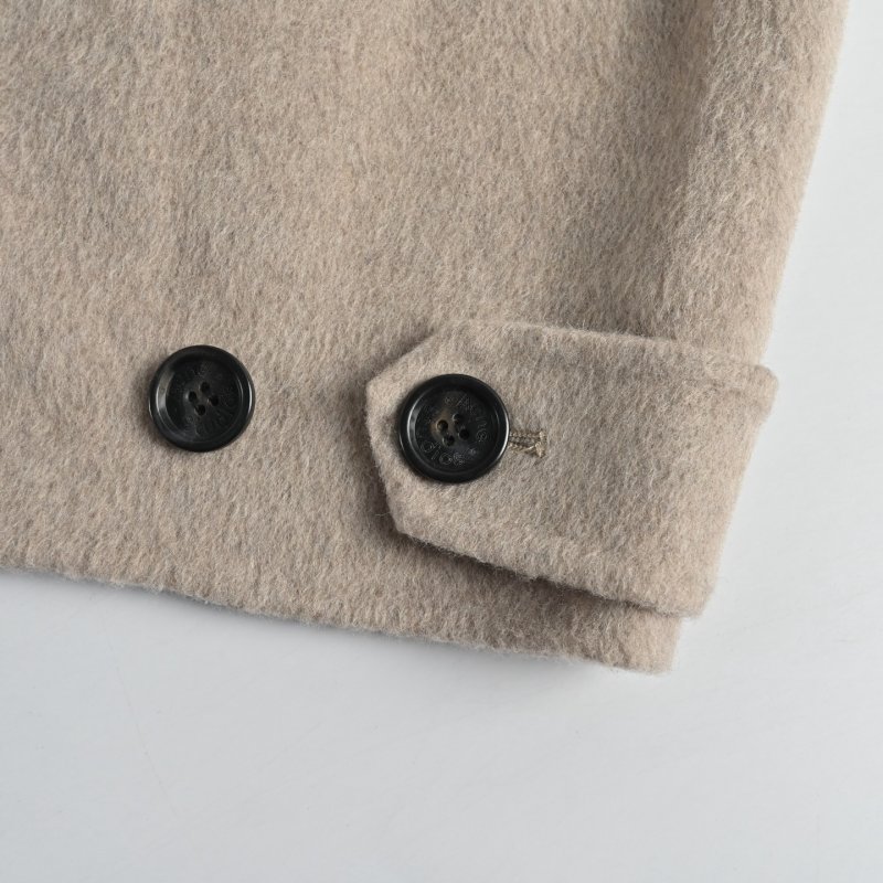 Oversized Wool Blend Overshirt Jacket Beige view