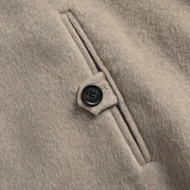 Oversized Wool Blend Overshirt Jacket Beige view