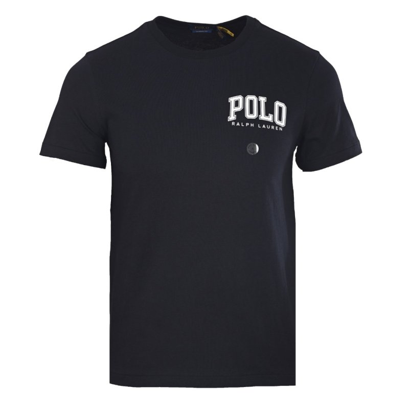 Ralph Lauren POLO Logo Print Black Cotton T-Shirt