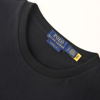 Ralph Lauren POLO Logo Print Black Cotton T-Shirt view 4