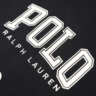 Ralph Lauren POLO Logo Print Black Cotton T-Shirt view 5