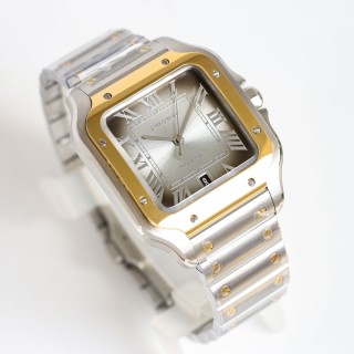 Cartier Santos Two-Tone Steel & Gold Automatic Watch view 3