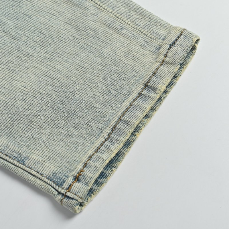 Light Wash Straight Leg Denim Jeans view