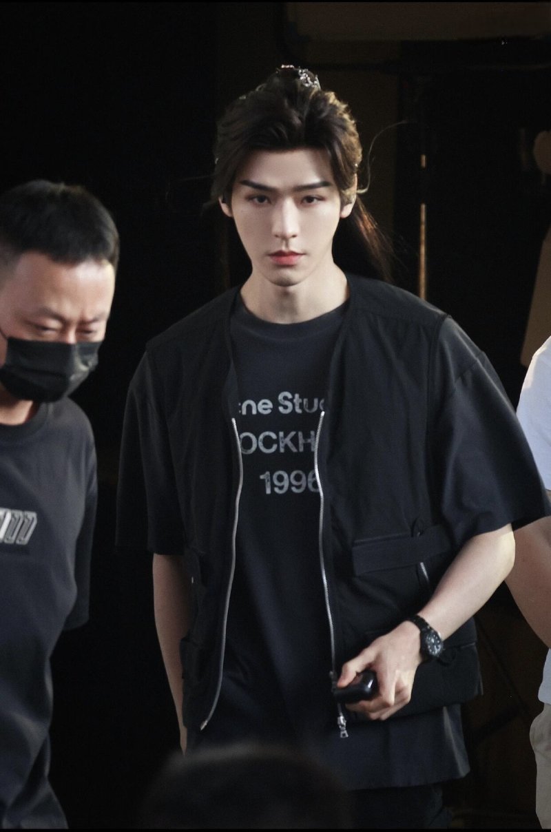 Black Graphic Print Short Sleeve T-Shirt 1990s Style