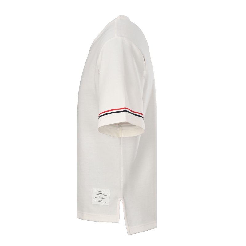 Thom Browne Striped Sleeve White T-Shirt view