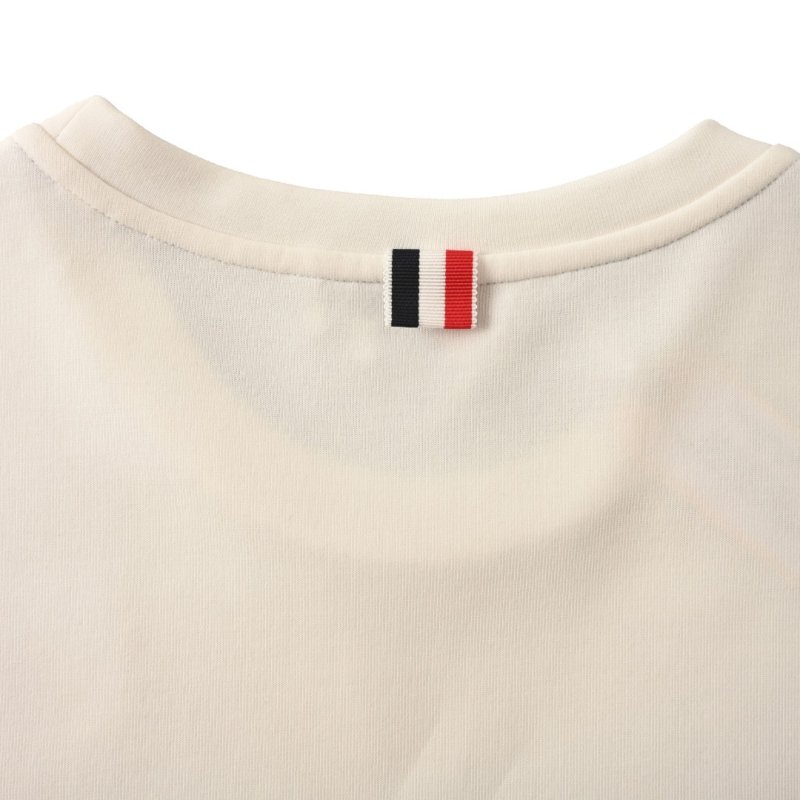 Thom Browne Striped Sleeve White T-Shirt view