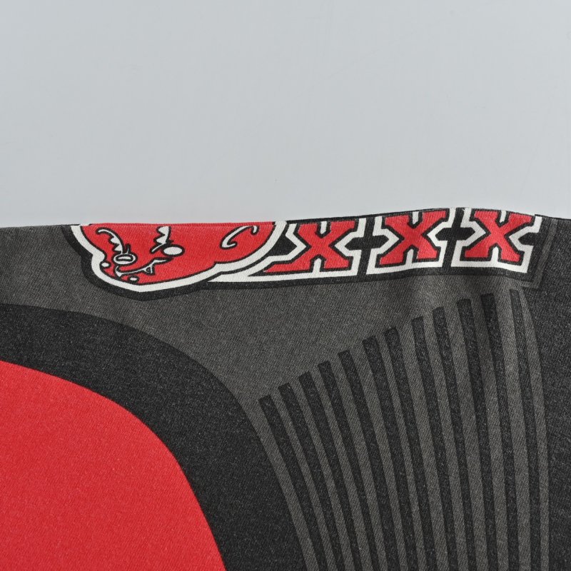 Jordan Chicago Bulls Color-Block Long Sleeve Tee Black Red White view