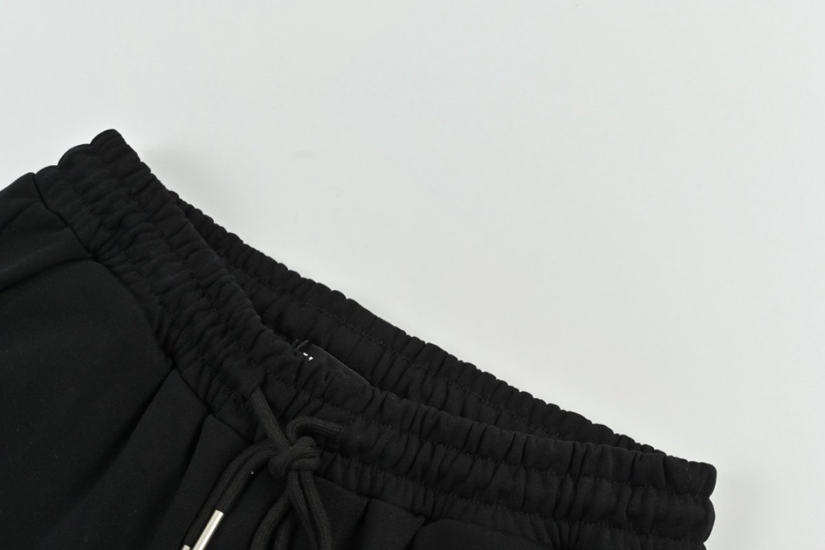 Black Embroidered Crest Joggers view