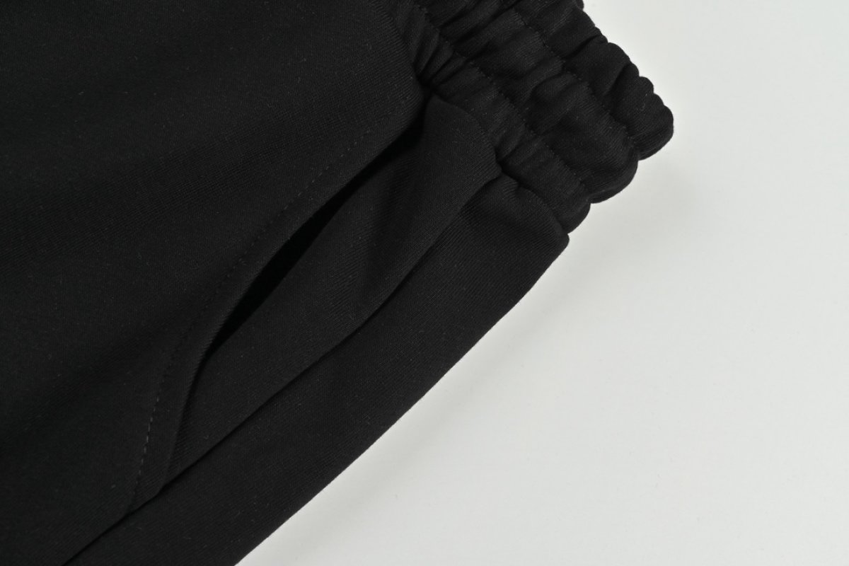 Black Embroidered Crest Joggers view