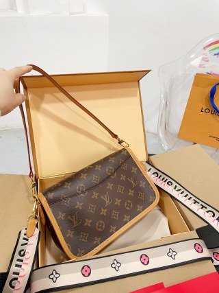 Louis Vuitton Monogram Crossbody Bag - Brown/Tan view 5