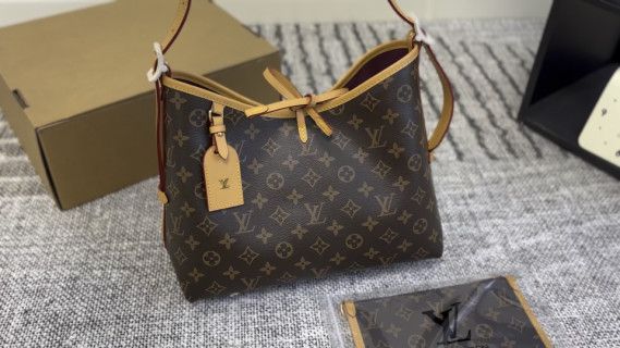 Louis Vuitton Monogram Canvas Shoulder Bag Brown