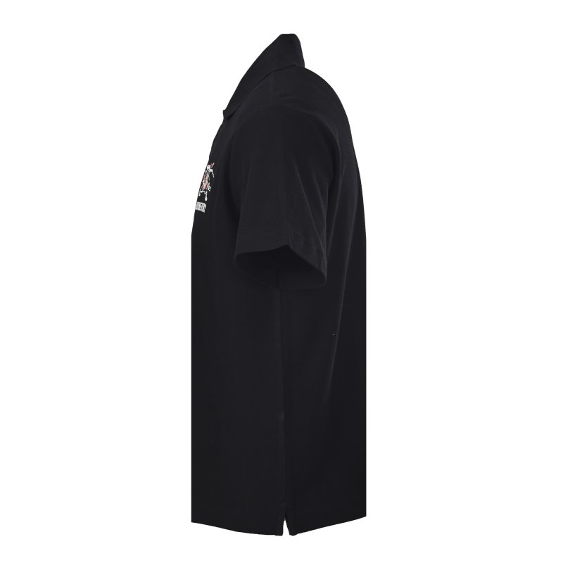 Burberry Black Polo Shirt with EKD Embroidery view