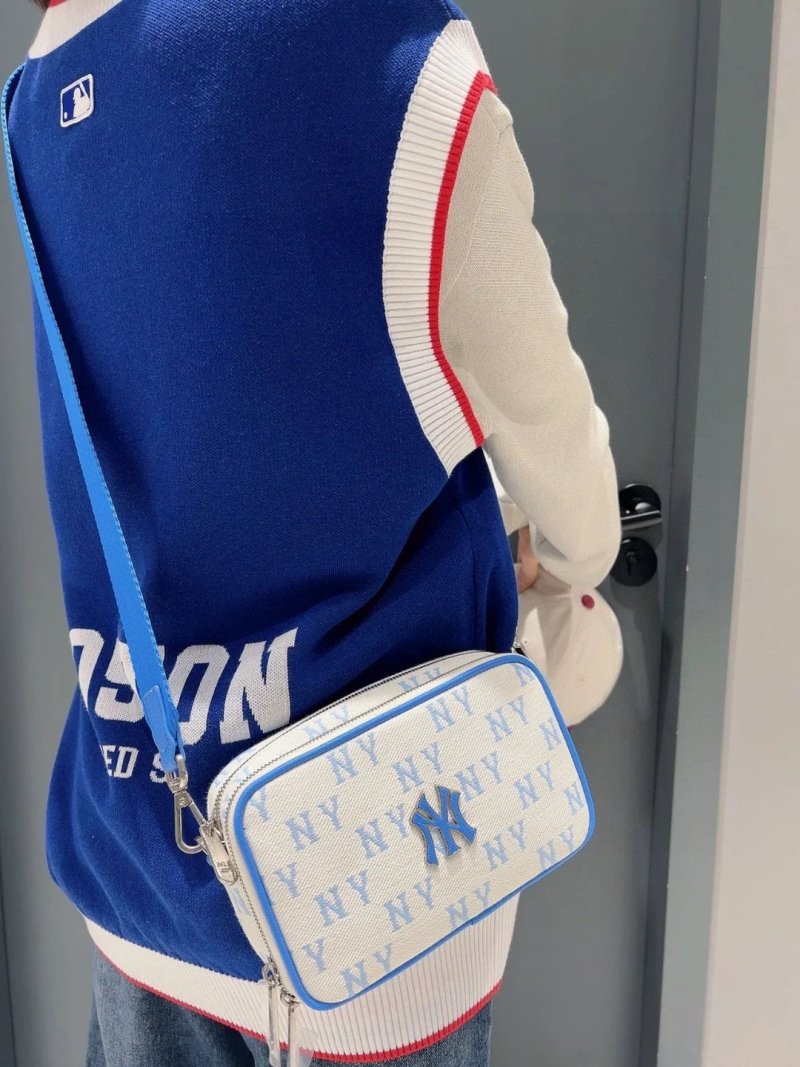 MLB Jacquard Camera Bag Blue & White Monogram