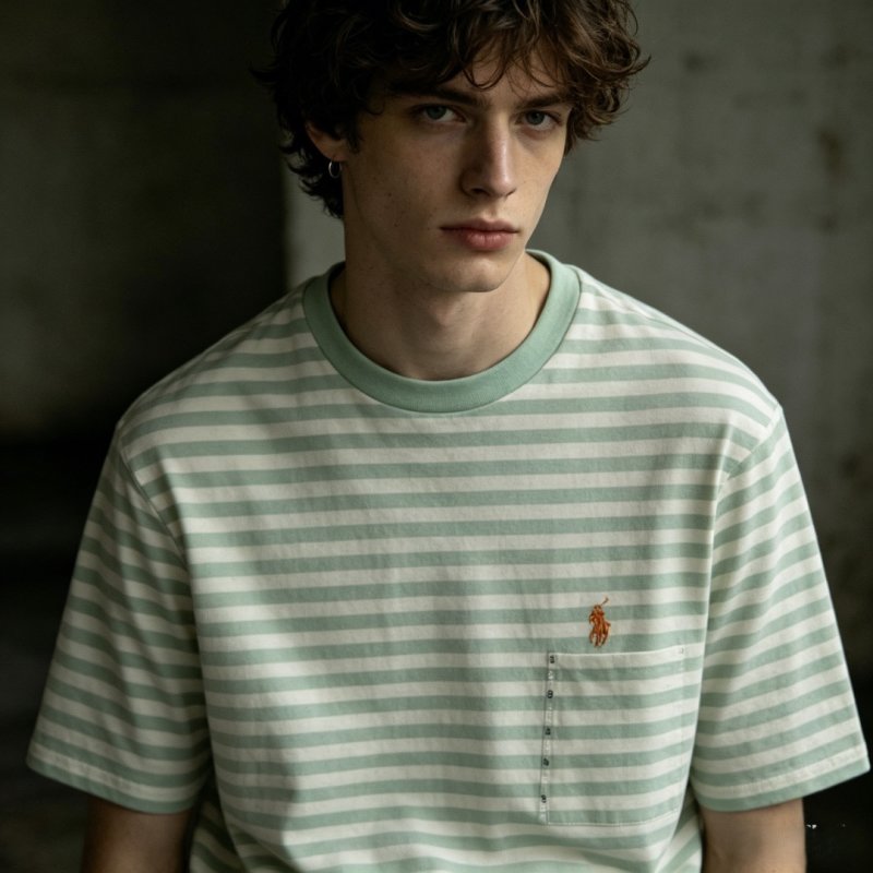 Polo Ralph Lauren Striped T-Shirt Sage Green