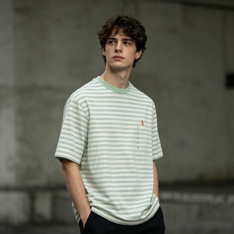 Polo Ralph Lauren Striped T-Shirt Sage Green view