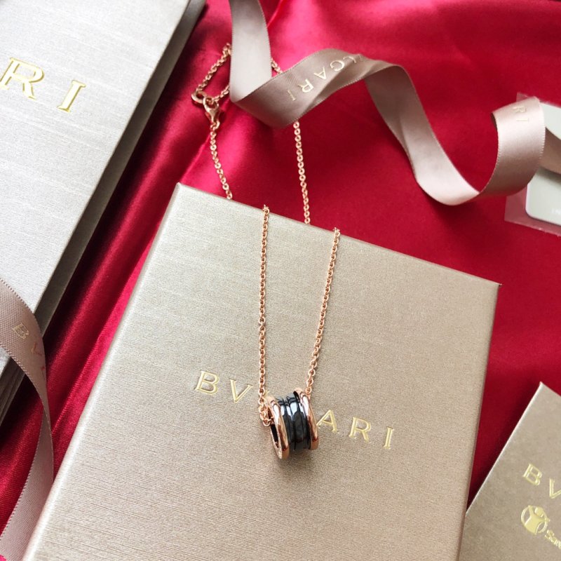 Bvlgari Black Ceramic Rose Gold Necklace
