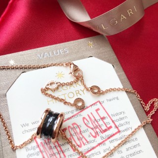 Bvlgari Black Ceramic Rose Gold Necklace view 4