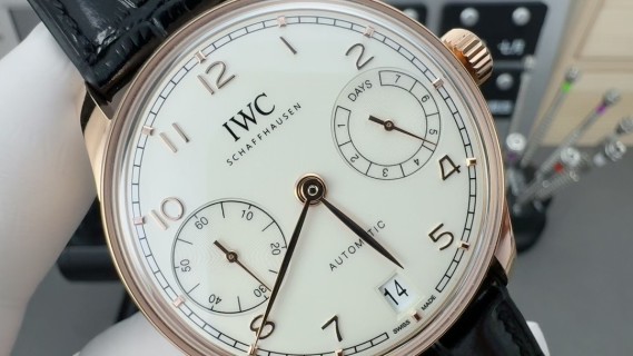 IWC Portugieser 7-Day Automatic Rose Gold Watch view 3