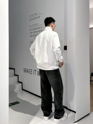 Fendi White Zip-Up Track Jacket with Eye Logo view 8