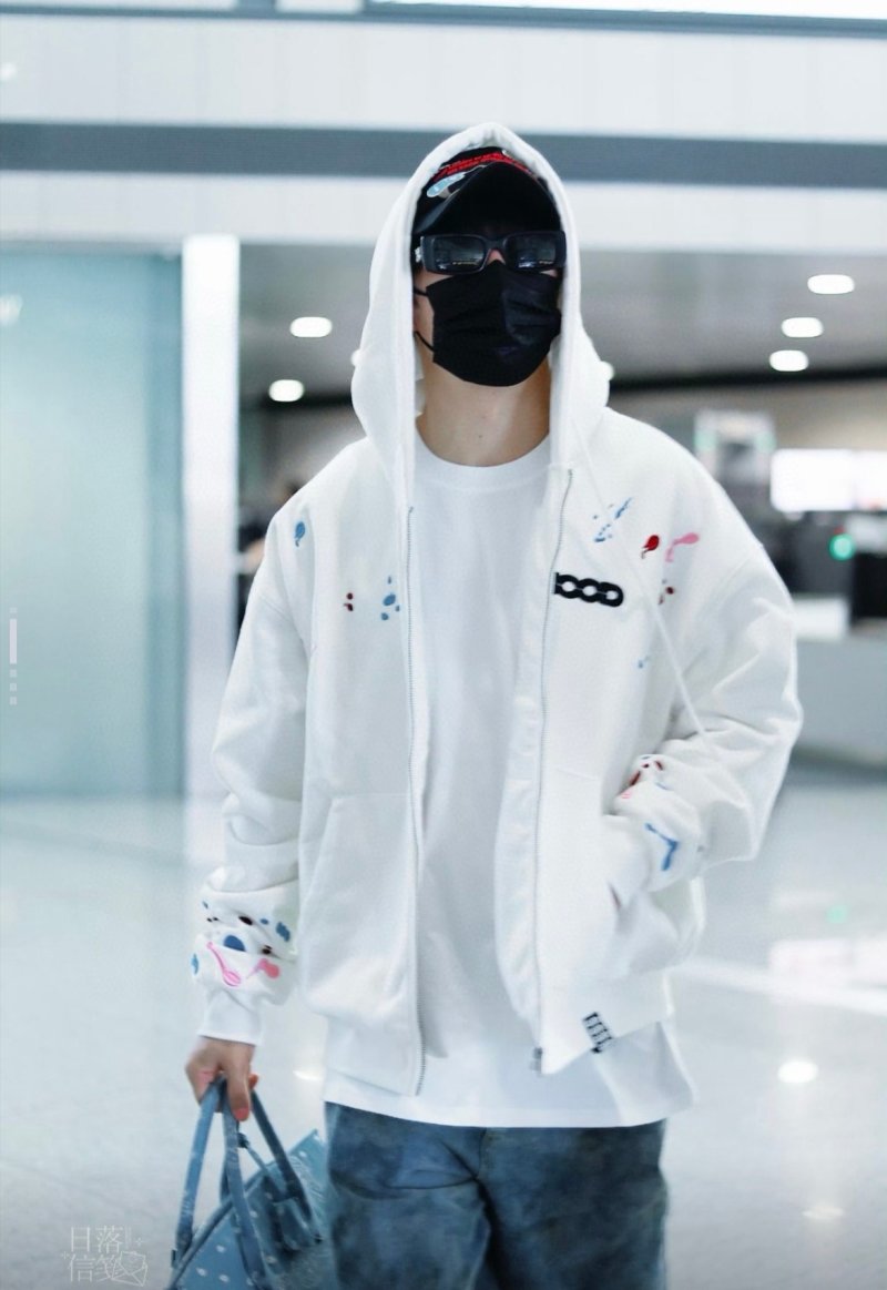 Oversized Cream Zip Hoodie Jacket with Embroidered Details view