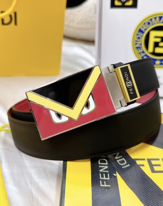 Fendi Monster Enamel Belt Black Red Yellow