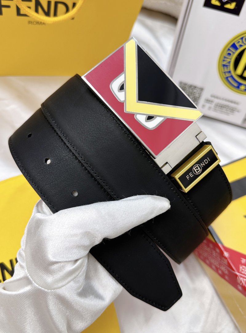 Fendi Monster Enamel Belt Black Red Yellow view