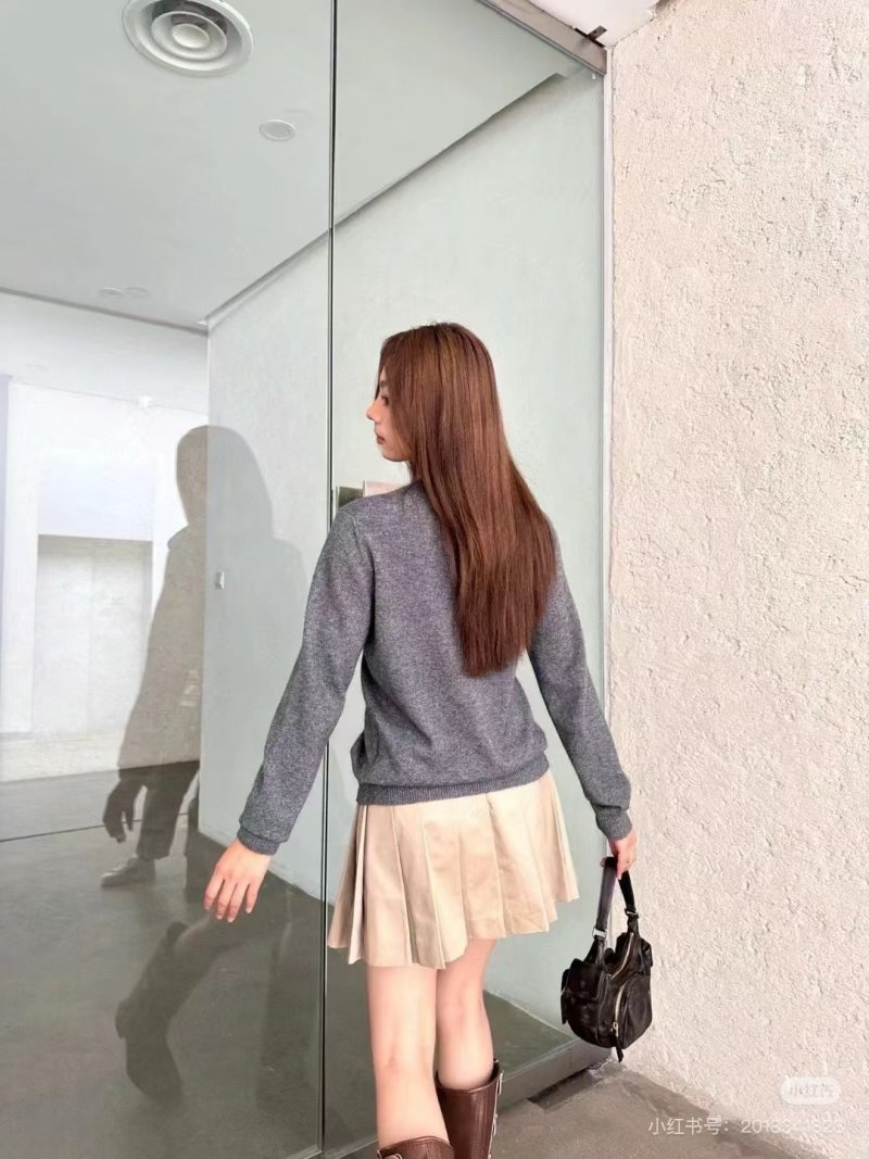 Gray Knit Button-Up Cardigan Sweater view