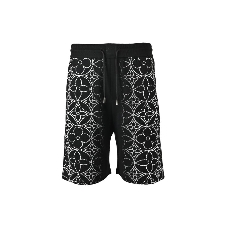 Black Geometric Pattern Shorts view
